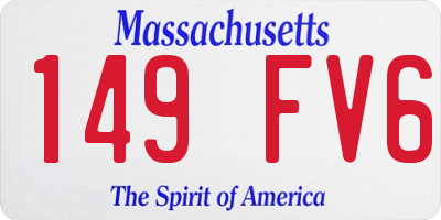 MA license plate 149FV6
