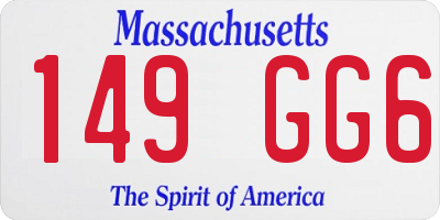 MA license plate 149GG6