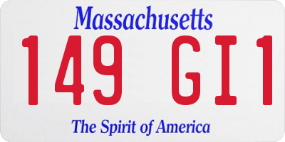 MA license plate 149GI1