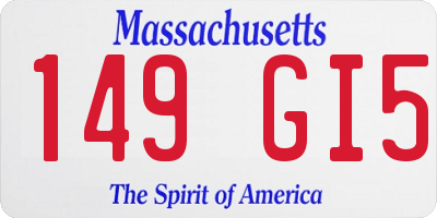 MA license plate 149GI5