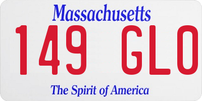 MA license plate 149GL0