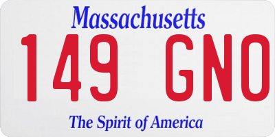 MA license plate 149GN0