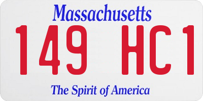 MA license plate 149HC1