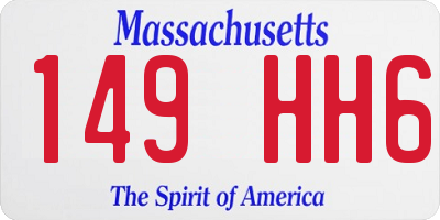 MA license plate 149HH6
