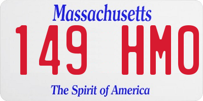 MA license plate 149HM0