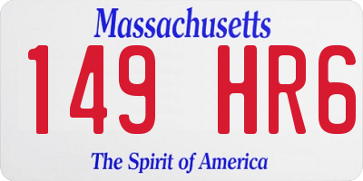 MA license plate 149HR6