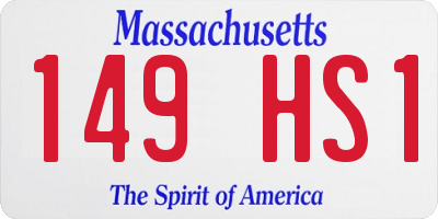 MA license plate 149HS1
