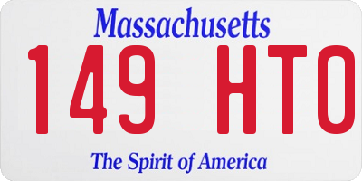 MA license plate 149HT0