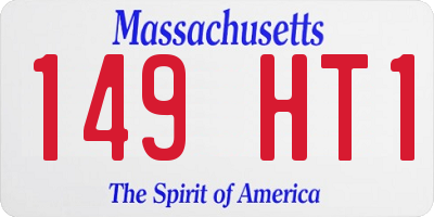 MA license plate 149HT1