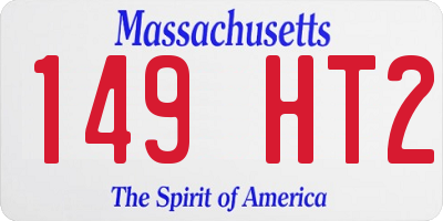 MA license plate 149HT2