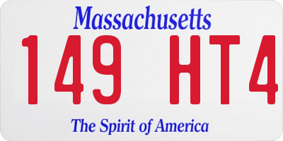 MA license plate 149HT4