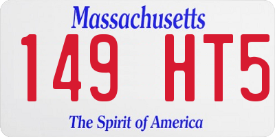MA license plate 149HT5