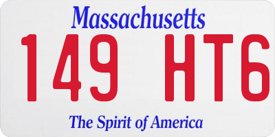 MA license plate 149HT6