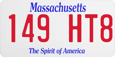MA license plate 149HT8