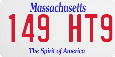 MA license plate 149HT9