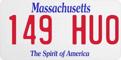 MA license plate 149HU0
