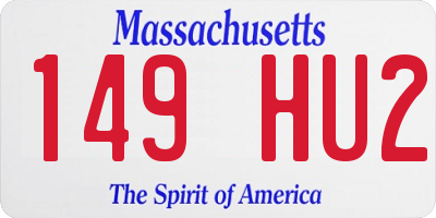 MA license plate 149HU2