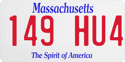 MA license plate 149HU4