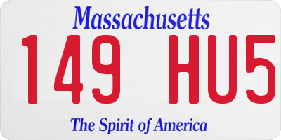 MA license plate 149HU5