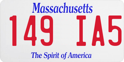 MA license plate 149IA5