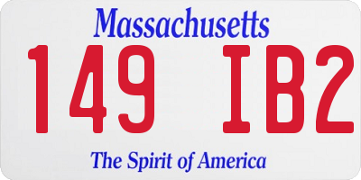 MA license plate 149IB2