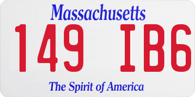 MA license plate 149IB6