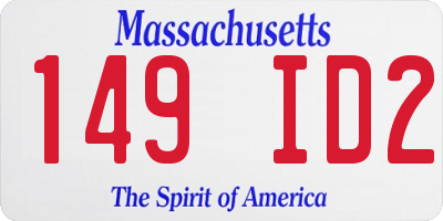 MA license plate 149ID2