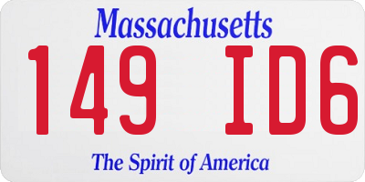 MA license plate 149ID6