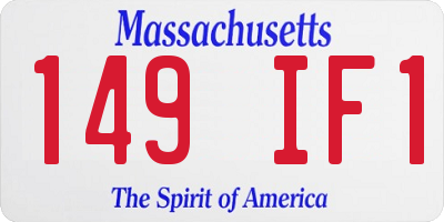 MA license plate 149IF1