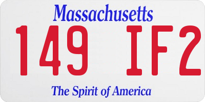 MA license plate 149IF2