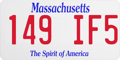 MA license plate 149IF5