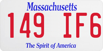 MA license plate 149IF6
