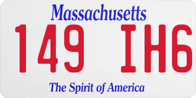 MA license plate 149IH6