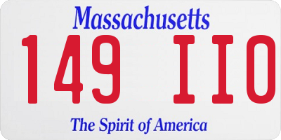 MA license plate 149II0