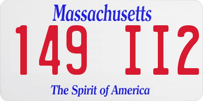 MA license plate 149II2
