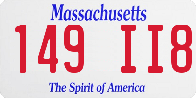 MA license plate 149II8