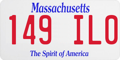 MA license plate 149IL0