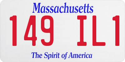 MA license plate 149IL1