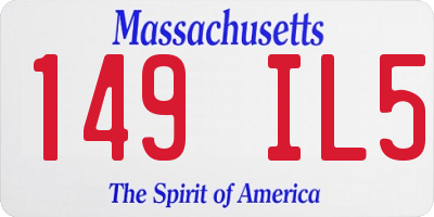 MA license plate 149IL5