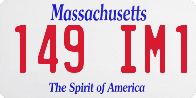 MA license plate 149IM1