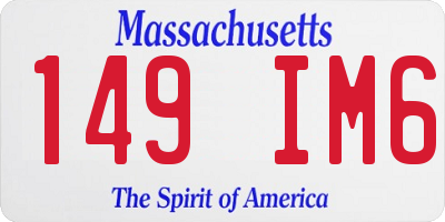 MA license plate 149IM6