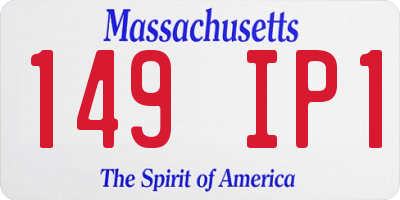 MA license plate 149IP1