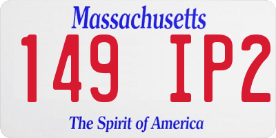 MA license plate 149IP2