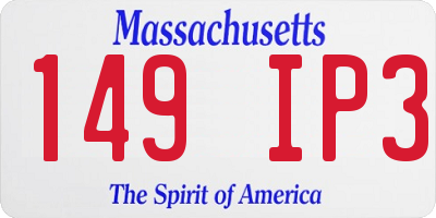 MA license plate 149IP3