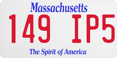 MA license plate 149IP5