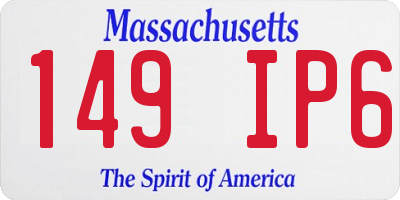 MA license plate 149IP6