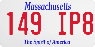 MA license plate 149IP8