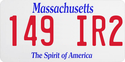 MA license plate 149IR2