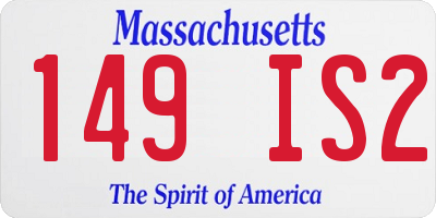 MA license plate 149IS2