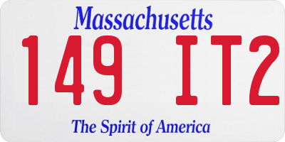 MA license plate 149IT2